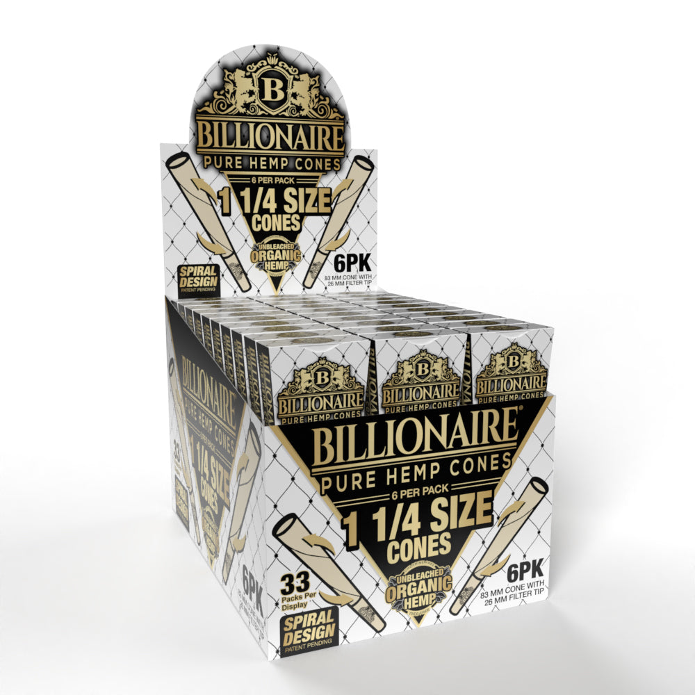 Billionaire® Pre-Rolled Cones - 1-1/4 Size